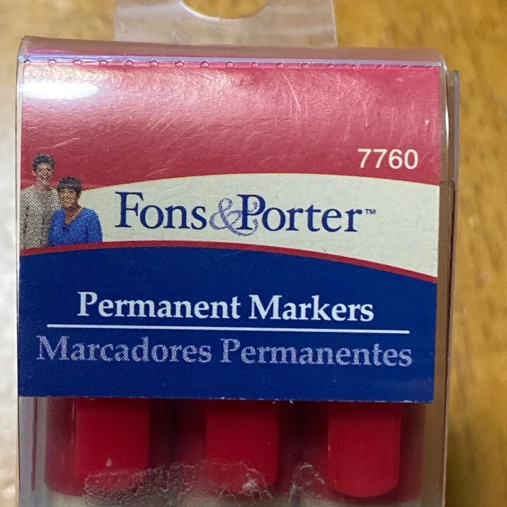 Fons & Porter Permanent Markers 3 Pack Multi New 7760 Fine Tip Fabric Pens